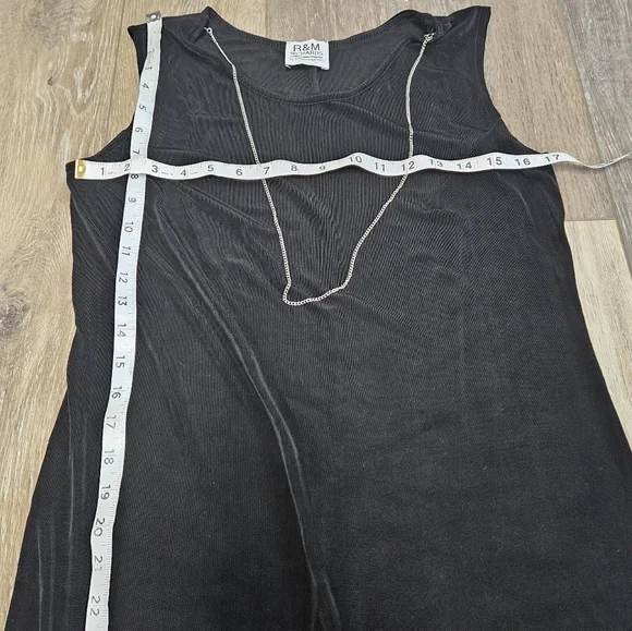 R & M Richards Karen Kwong Vintage 2 Piece Formal Dress Silver Black Women's - Picture 7 of 15